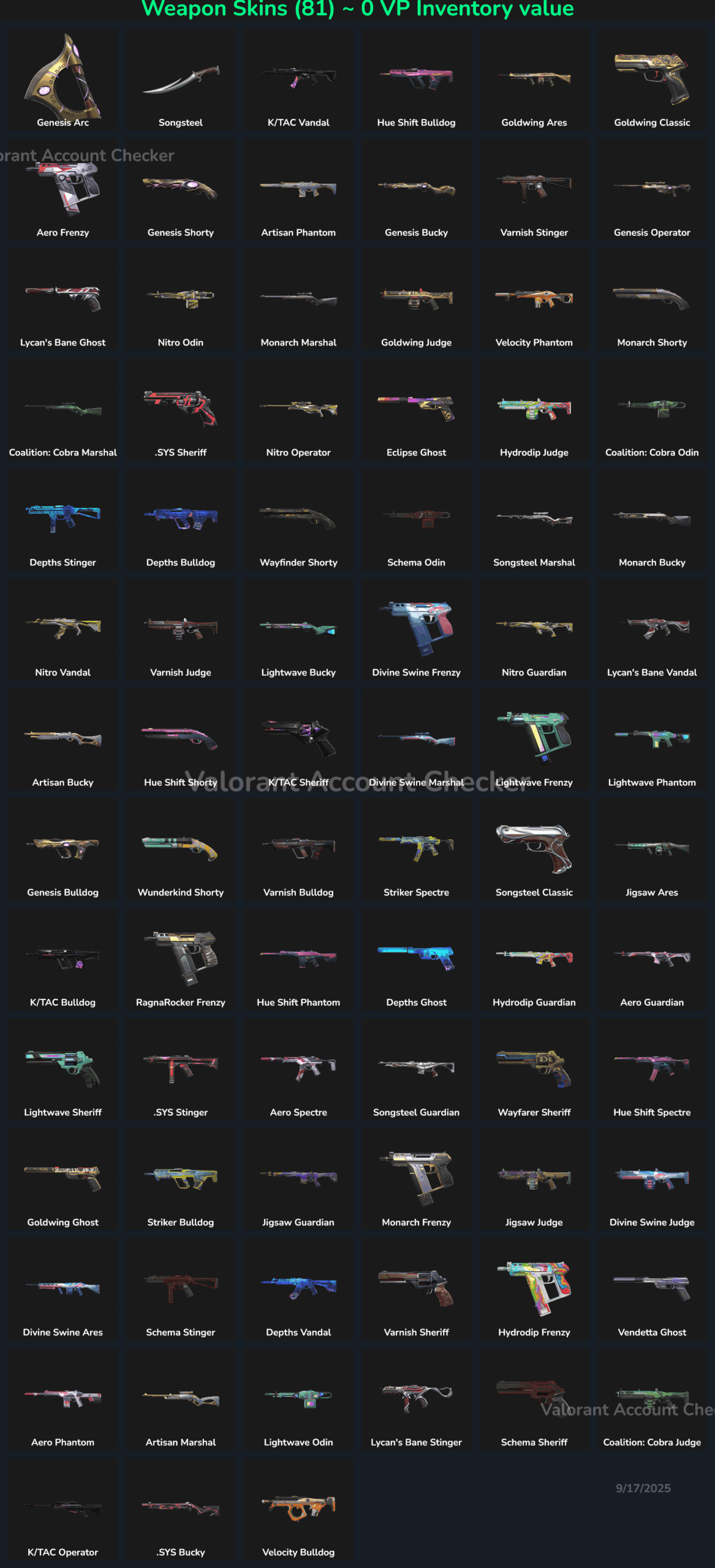 81 Skins Inactive | EU 🇪🇺