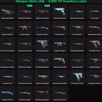 34 Skins Inactive | EU 🇪🇺