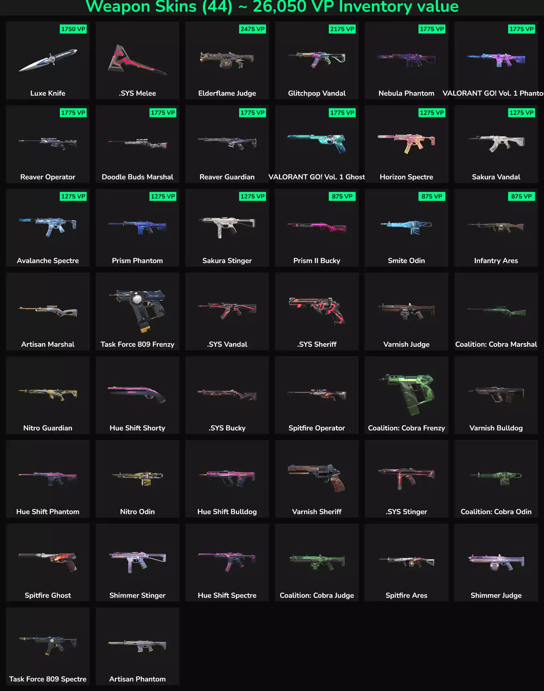 High-quality gaming skins for Valorant and Fortnite, including inactive skins and popular weapon des.