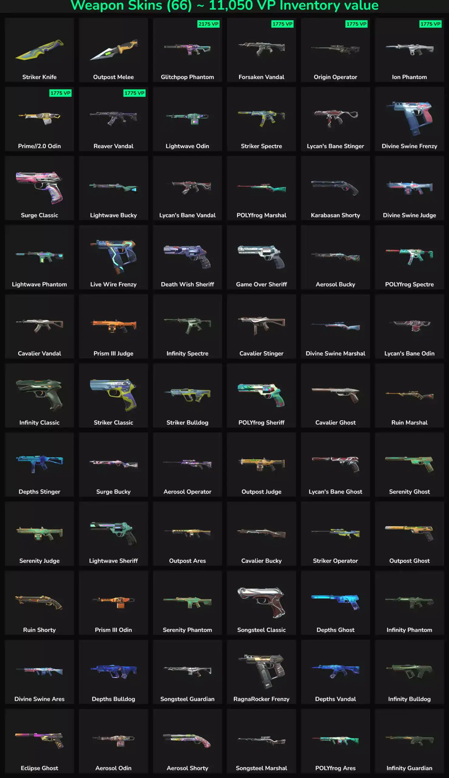 High-quality Valorant and Fortnite weapon skins with inactive status, perfect for collectors and gam.