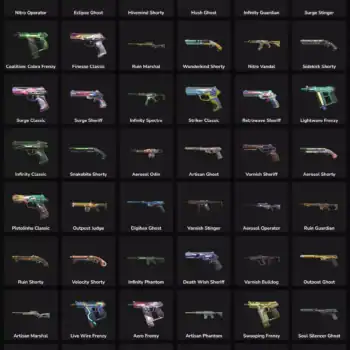 Inactive skins for Valorant and Fortnite available for purchase.