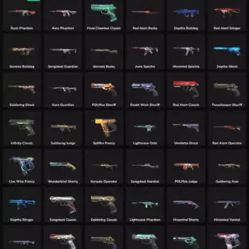 Weapon skins for Valorant, including Prime, Reaver, Genesis, and more. Inactive skins with high aest.