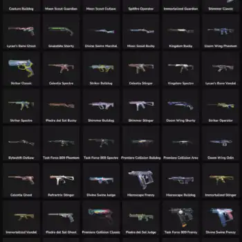 Inactive Valorant & Fortnite skins for gaming accounts in North America.