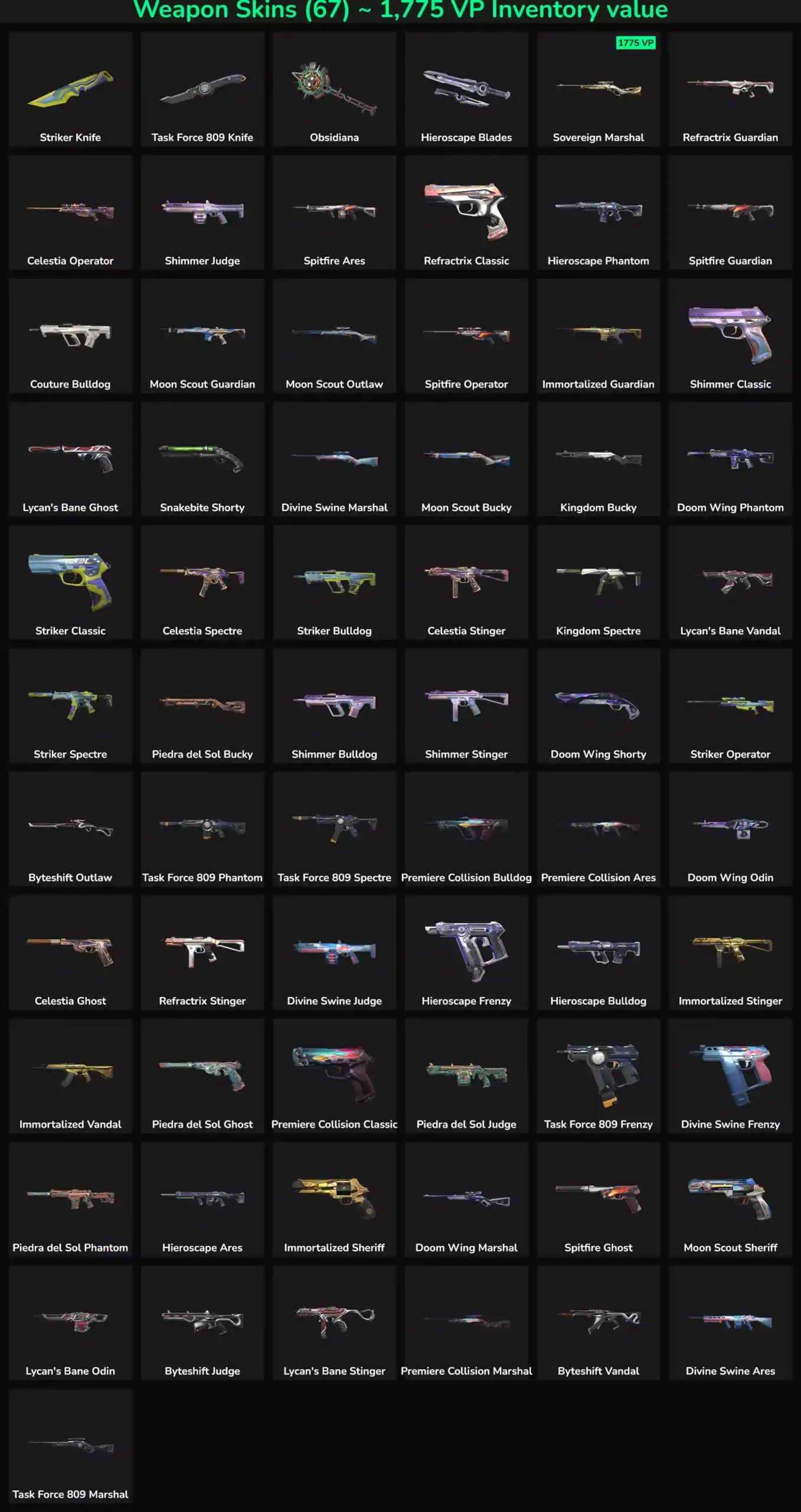 Inactive Valorant & Fortnite skins for gaming accounts in North America.