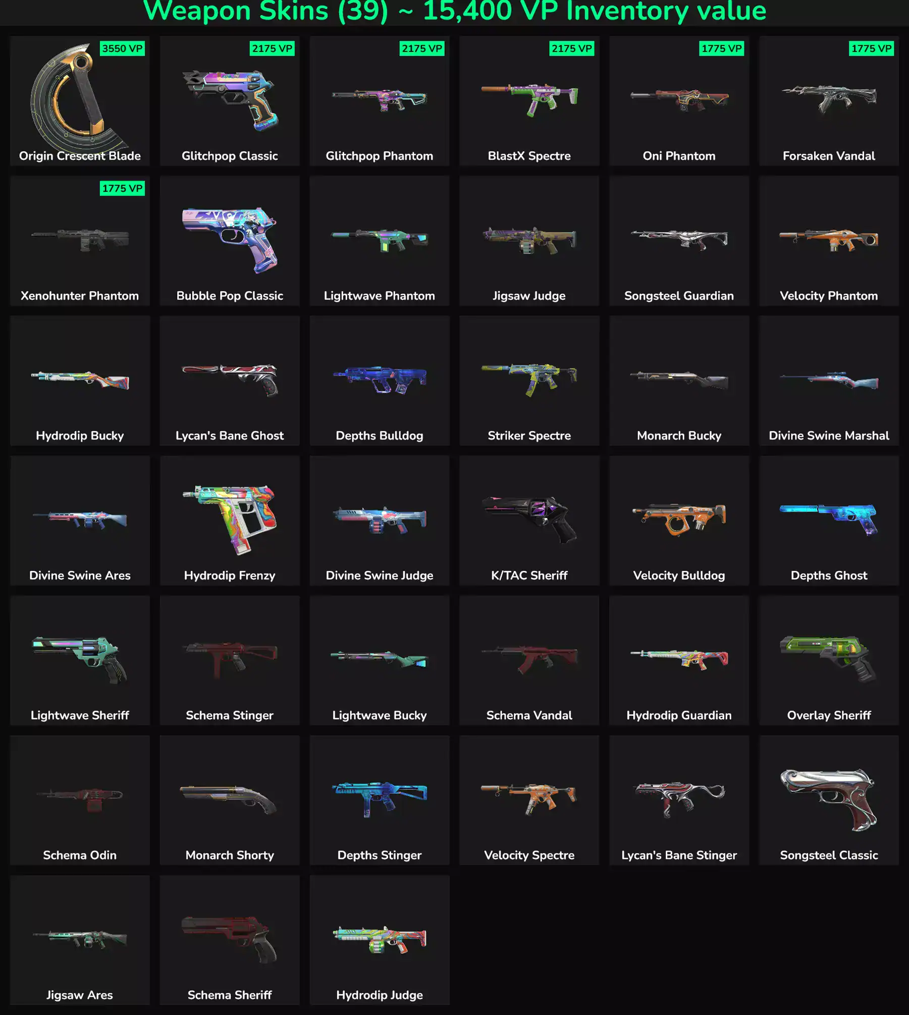 High-quality Valorant and Fortnite weapon skins for gaming accounts.