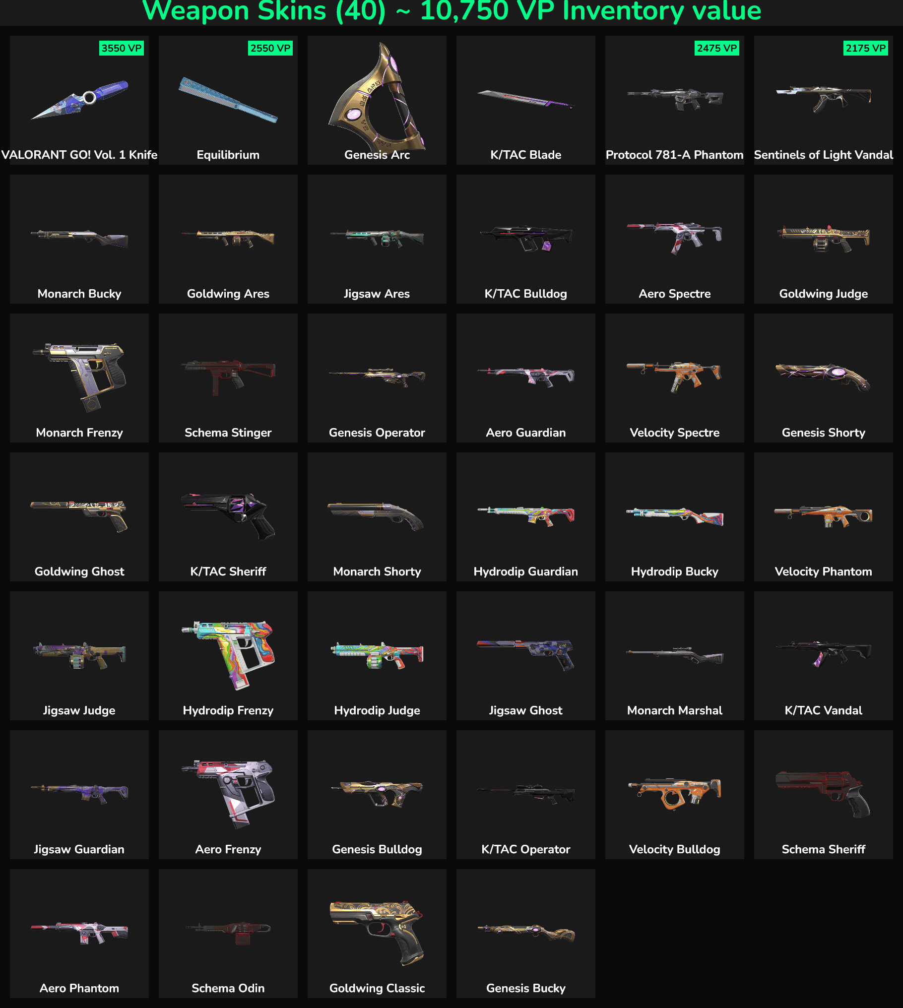 40 Skins Inactive | NA 🇺🇸