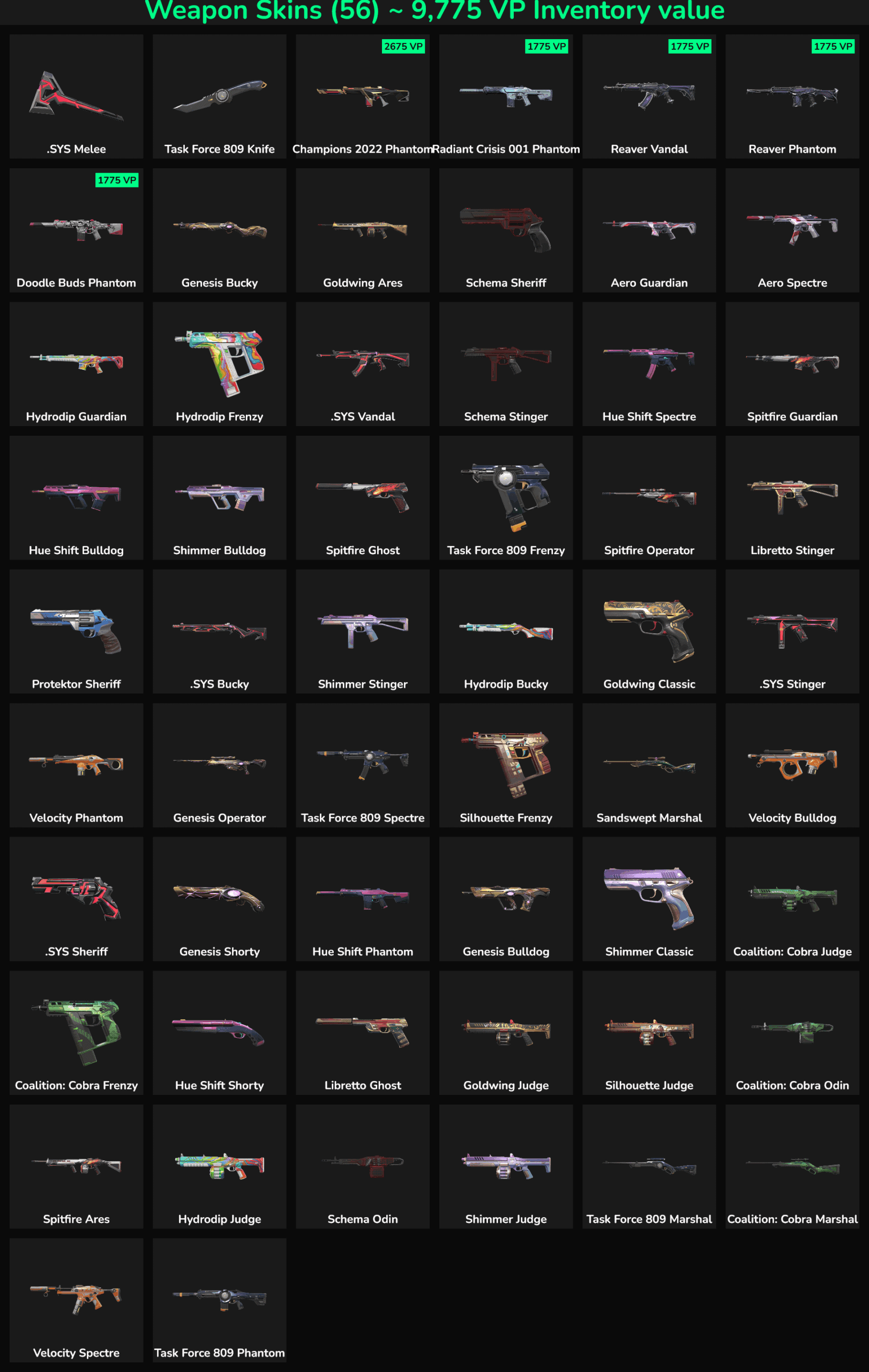 56 Skins Inactive | NA 🇺🇸