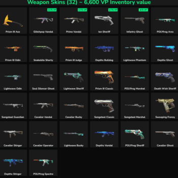 32 Skins Inactive | NA 🇺🇸