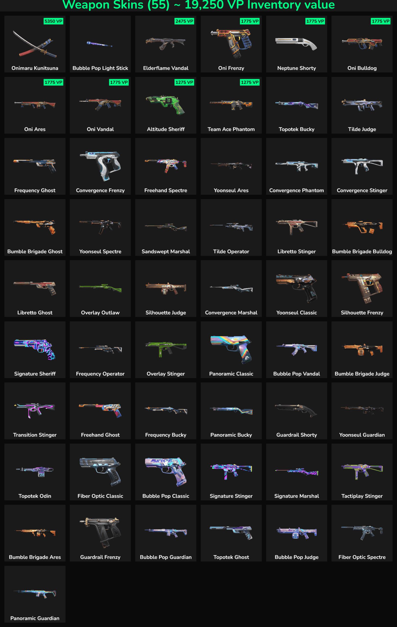 55 Skins Inactive | NA 🇺🇸