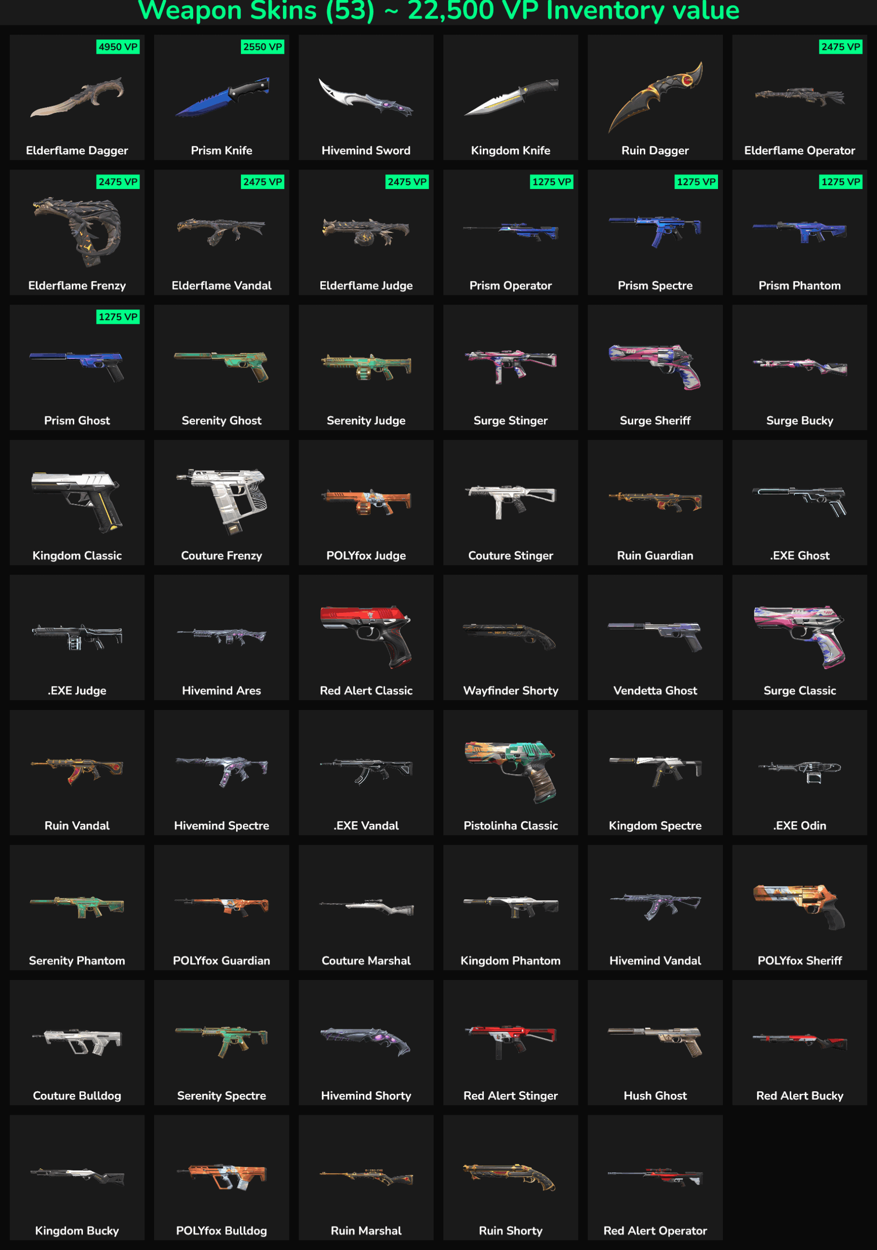 53 Skins Inactive | EU 🇪🇺
