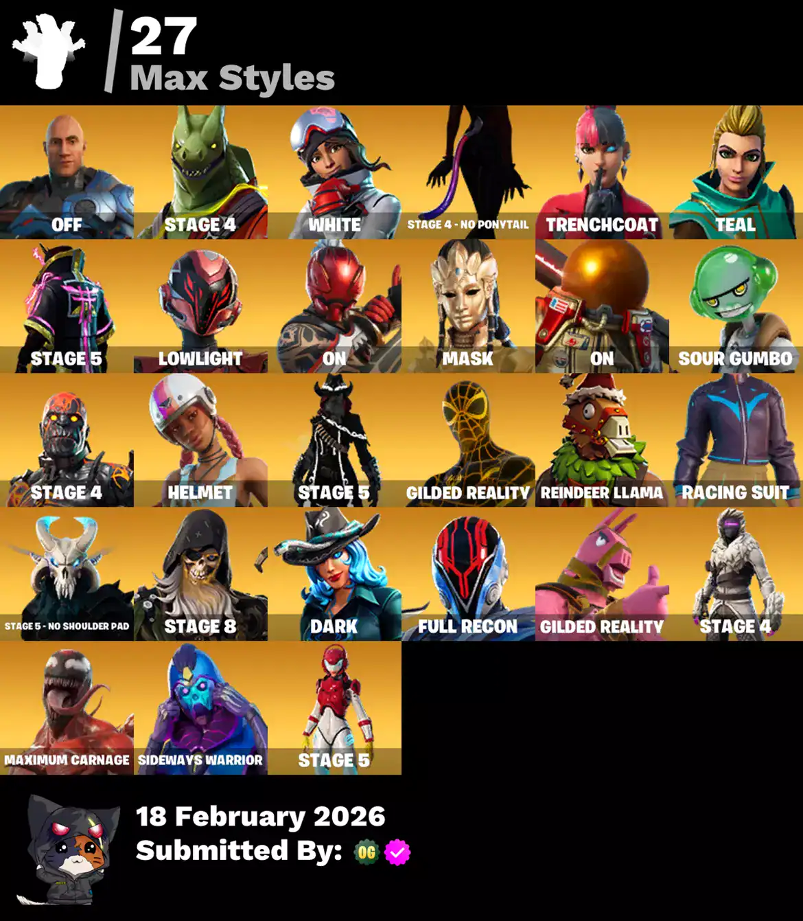 Valorant skins showcase including masks, weapons, and character outfits for gaming accounts.