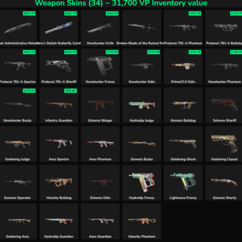 34 Skins Inactive | NA 🇺🇸