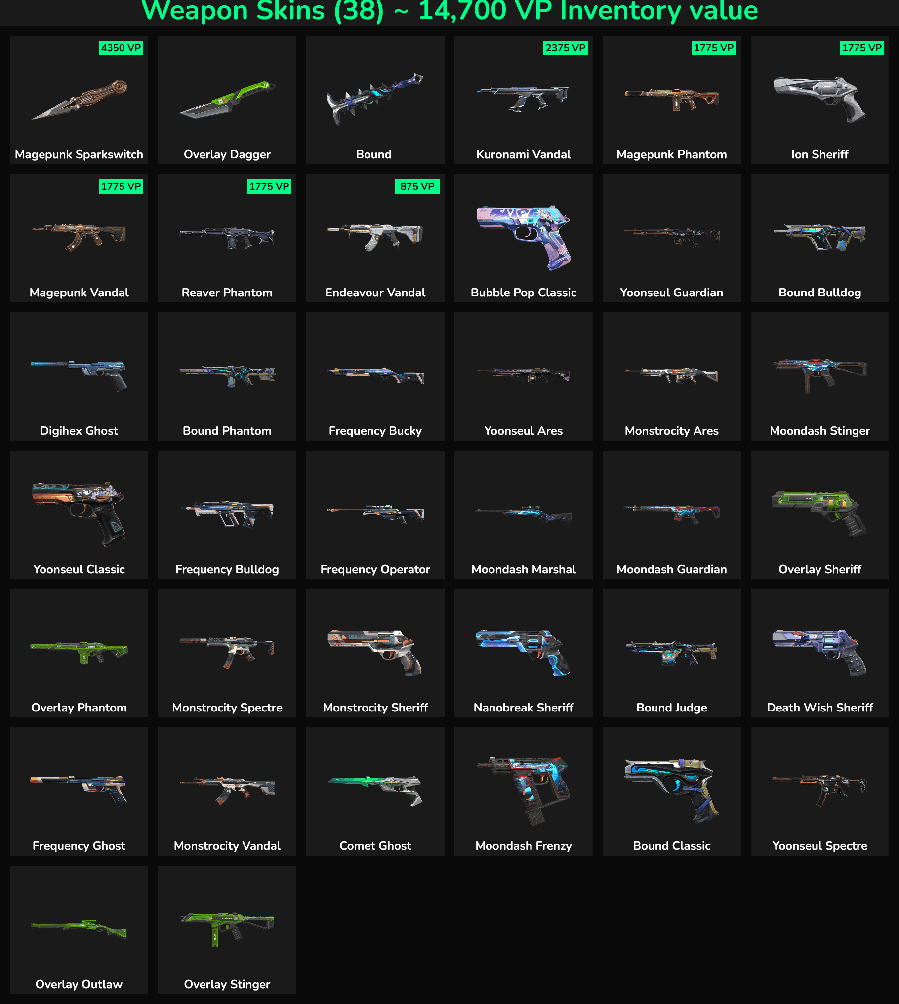 39 Skins Inactive | NA 🇺🇸