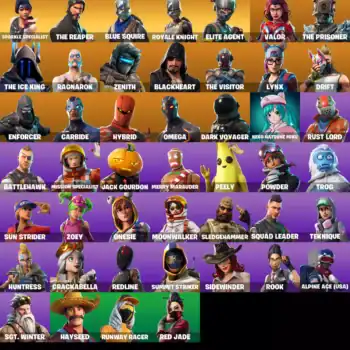 [PC] 46 skins | Sparkle Specialist | The Reaper | Blue Squire | Royale Knight | Elite Agent | Valor | The Prisoner | The Ice King | Ragnarok | 450 VB