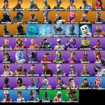 [PC] 62 skins | Sparkle Specialist | The Reaper | Blue Squire | Royale Knight | Elite Agent | Blue Team Leader | Blue Striker | Valor | The Ice King | 700 VB