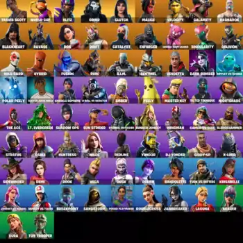 [PC] 74 skins | Travis Scott | WORLD CUP | Blitz | Grind | Clutch | Malice | Velocity | Calamity | Ragnarok | Blackheart | Ravage | Rox | Drift | 1200 VB