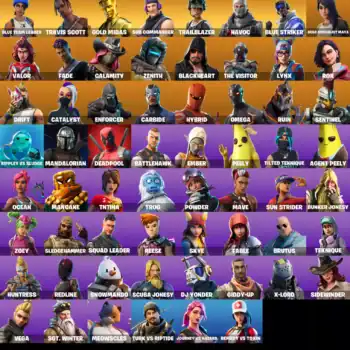 [PC] 62 skins | Blue Team Leader | Travis Scott | Gold Midas | Sub Commander | Trailblazer | Havoc | Blue Striker | Gear Specialist Maya | Valor | 700 VB