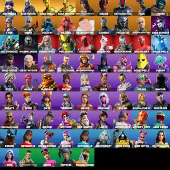 [PC] 77 skins | Neo Versa | Blue Squire | Gold Midas | Gold Brutus | Gear Specialist Maya | Malice | The Foundation | Fade | Zenith | Lynx | Ronin | 1500 VB