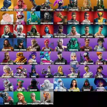 Quality Valorant and Fortnite skins for sale, including Tart Tycoon, Fade, Eternal Knight, and more.