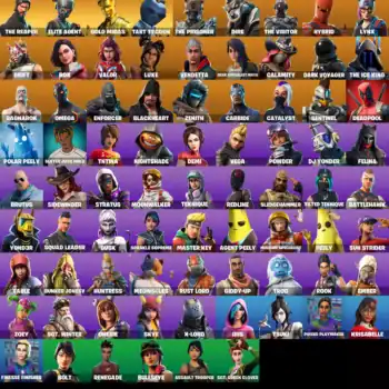 Quality gaming skins including The Reaper, Elite Agent, Gold Midas, Tart Tycoon, and more.