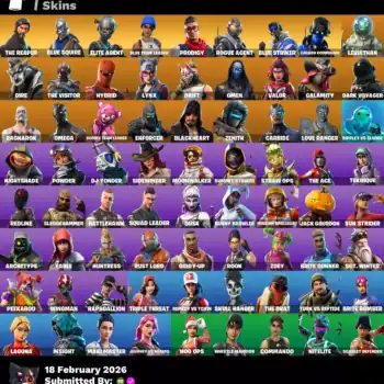Quality Valorant and Fortnite skins for sale, including Blue Squire, Elite Agent, Leviathan, and mor.