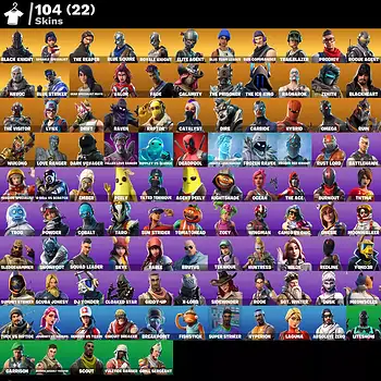 [PC] 104 skins | Black Knight | Sparkle Specialist | The Reaper | Blue Squire | Royale Knight | Elite Agent | Blue Team Leader | Sub Commander | 750 VB