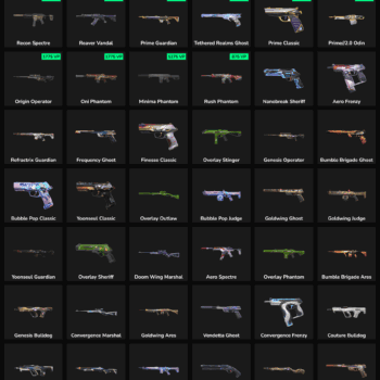 Fortnite weapon skins inactive in EU region, available for purchase.