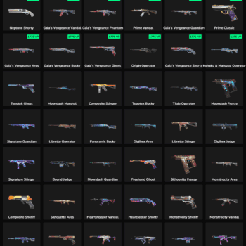 Fortnite account skins with inactive weapon skins for sale.