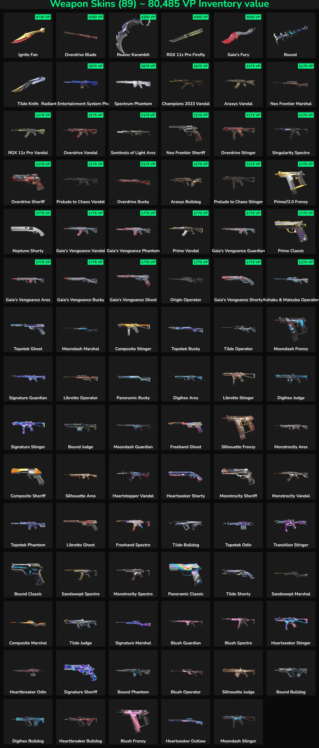 Fortnite account skins with inactive weapon skins for sale.