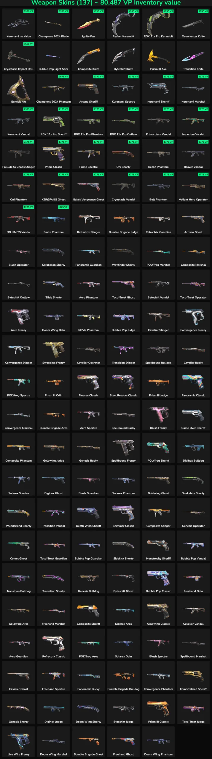 Image showing various inactive Fortnite skins and weapons.